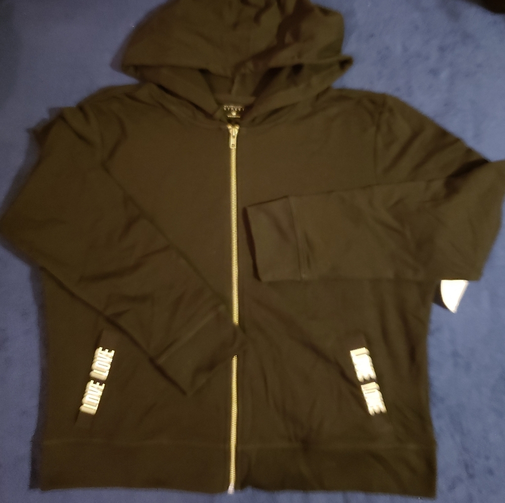 XL NY&CO SOHO Black Full Zip Hoodie